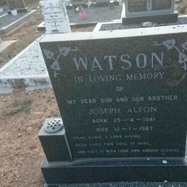WATSON Joseph Alton 1941-1987