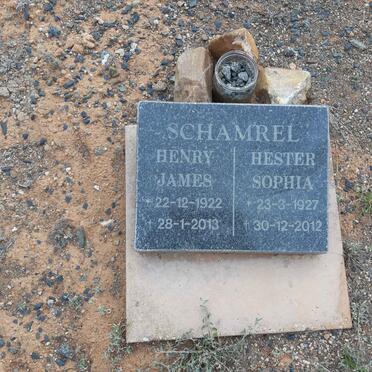 SCHAMREL Henry James 1922-2013 &amp; Hester Sophia 1927-2012