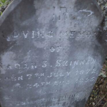 SKINNER Sarah S. 1872-1895 :: SKINNER Annie Gertrude  -1895