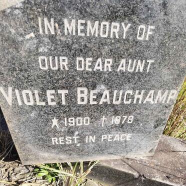 BEAUCHAMP Violet 1900-1978
