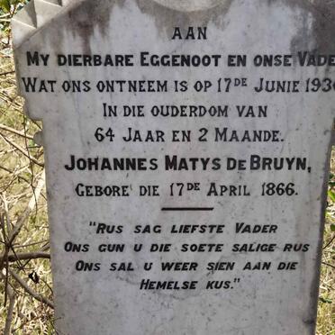 BRUYN Johannes Matys, de 1866-1930