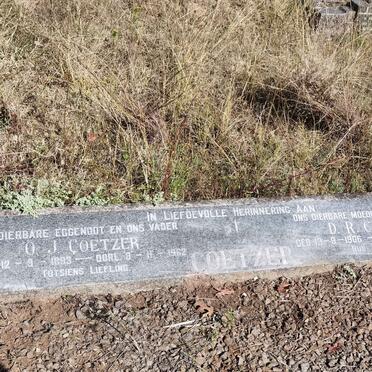 COETZER O.J. 1893-1962 &amp; D.R. 1906-1983