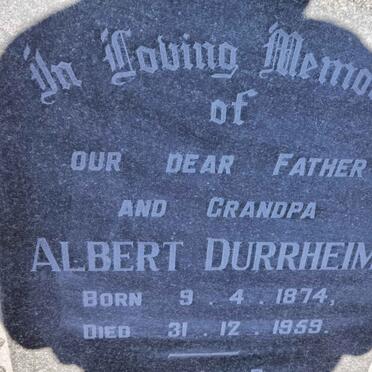 DURRHEIM Albert 1874-1959