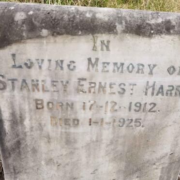 HARRIS Stanley Ernest 1912-1925