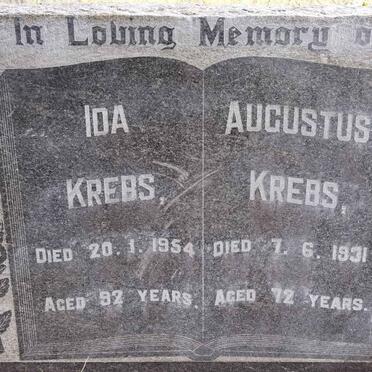 KREBS Augustus -1931 &amp; Ida -1954