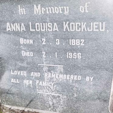 KOCKJEU Anna Louisa 1882-1956