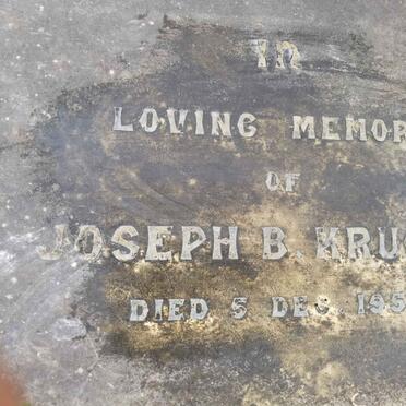 KRUGER Joseph B. -1957