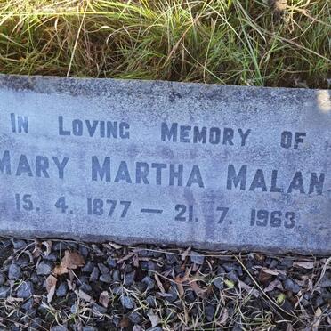 MALAN Mary Martha 1877-1963