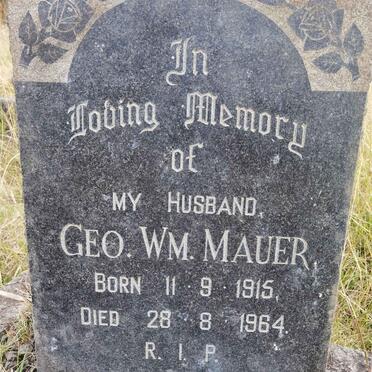 MAUER Geo. Wm. 1915-1964