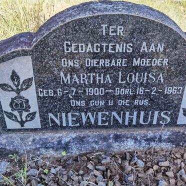 NIEWENHUIS Martha Louisa 1900-1963