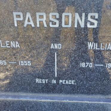 PARSONS William 1870-1954 &amp; Lena 1885-1955