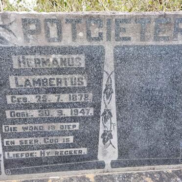 POTGIETER Hermanus Lambertus 1878-1947