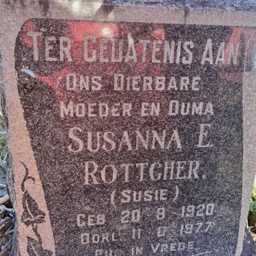 ROTTCHER Susanna E. 1920-1977