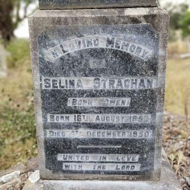 STRACHAN Selina nee OWEN 185?-1950