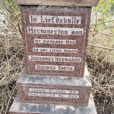 SMITH Johannes Hermanus Bouwer 1891-1954