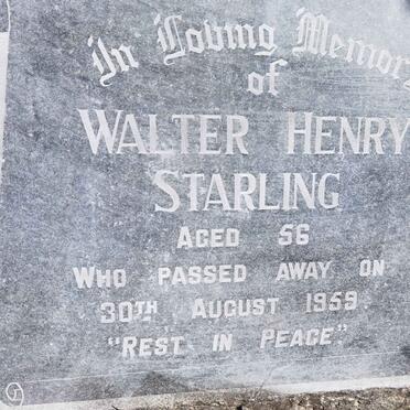 STARLING Walter Henry -1959