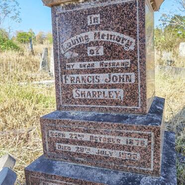 SHARPLY Francis John 1876-1936