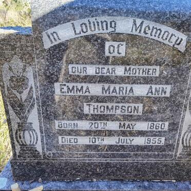 THOMPSON Emma Maria Ann 1860-1955
