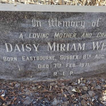 WEST Daisy Miriam 1890-1971