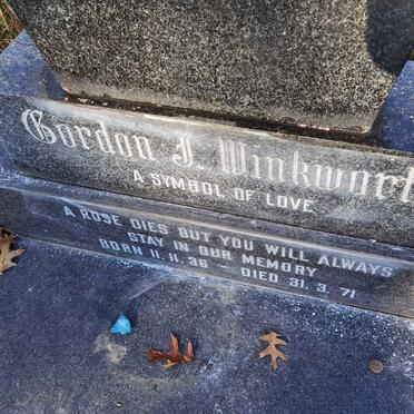 WINKWORTH Gordon J. 1936-1971