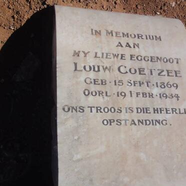 COETZEE Louw 1869-1934