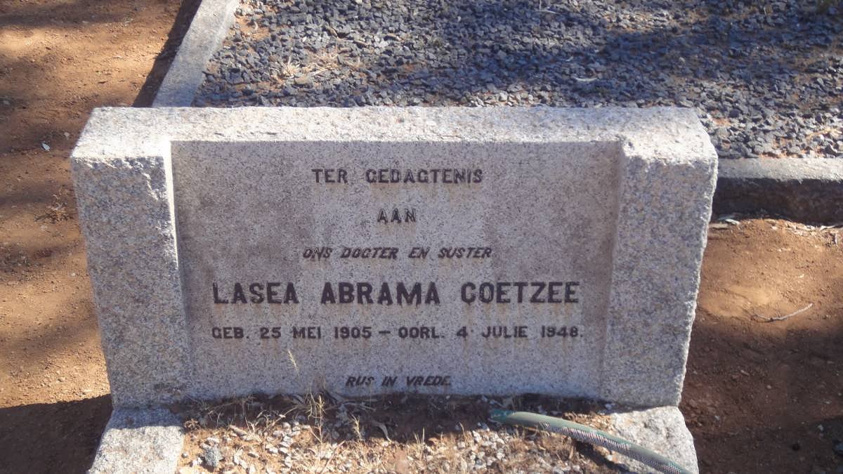 COETZEE Lasea Abrama 1905-1948