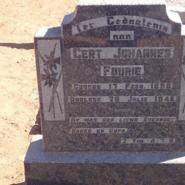 FOURIE Gert Johannes 1888-1948