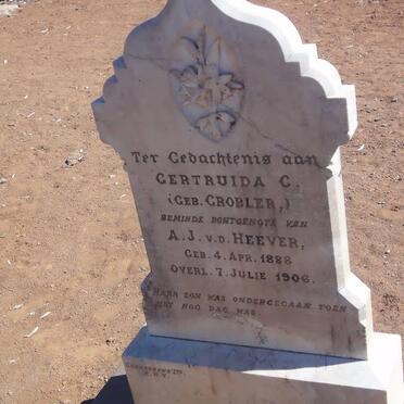 HEEVER Gertruida C., v.d. nee GROBLER 1888-1906