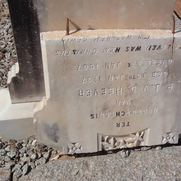 HEEVER P.J., v.d. 1837-1907