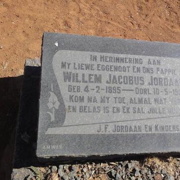 JORDAAN Willem Jacobus 1895-1953