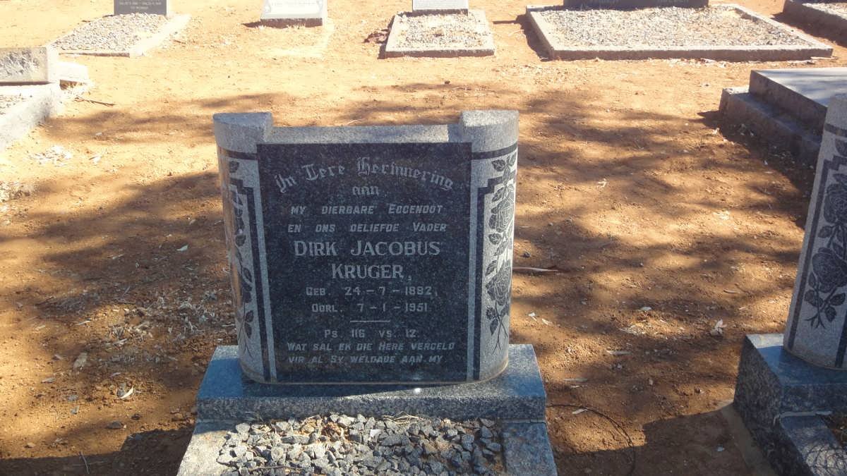 KRUGER Dirk Jacobus 1882-1951