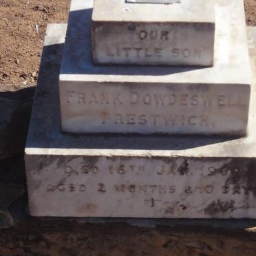 PRESTWICH Frank Dowdeswell -1909