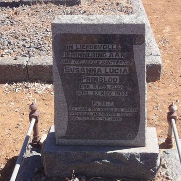 PRINSLOO Susanna Lucia 1927-1937