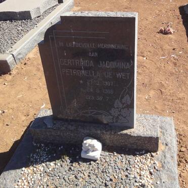 WET Gertruida Jacomina Petronella, de 1907-1986