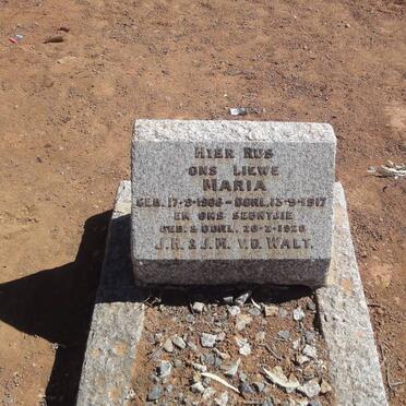 WALT Maria, v.d. 1906-1917 :: VAN DER WALT Seuntjie 1920-1920