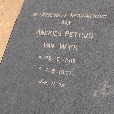 WYK Andries Petrus, van 1910-1977