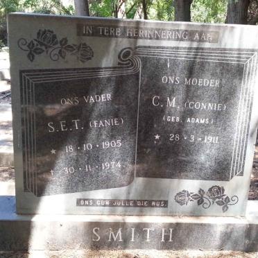 SMITH S.E.T. 1905-1974 &amp; C.M. ADAMS 1911-