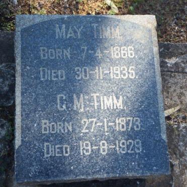 TIMM May 1866-1935 :: TIMM G.M. 1873-1929