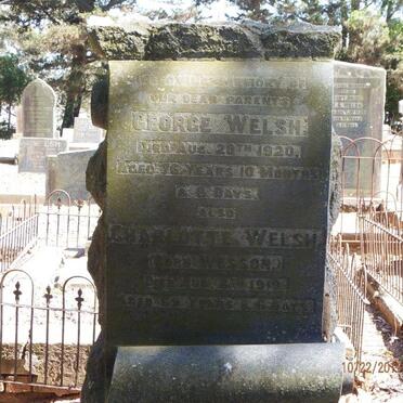 WELSH George -1920 &amp; Charlotte WESSON -1919