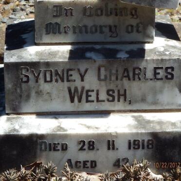 WELSH Sydney Charles -1918 :: WELSH Bertha Elvina HOLDSTOCK 1882-1968