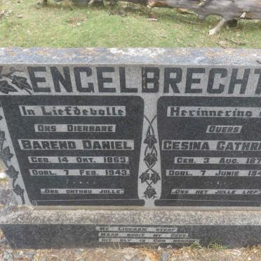 ENGELBRECHT Barend Daniel 1863-1943 &amp; Gesina Catharina 1871-1945