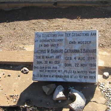 BARNARD Jacobus M. 1887-1951 &amp; Catharina S. 1884-1956