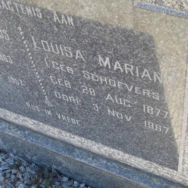 BOTHA Marthinus Jacobus 1863-1957 &amp; Louisa Mariana SCHOEVERS 1877-1967