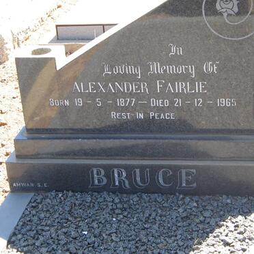 BRUCE Alexander Fairlie 1877-1965