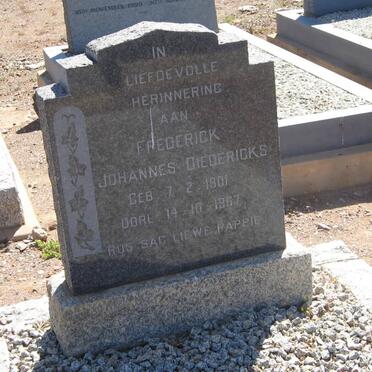 DIEDERICKS Frederick Johannes 1901-1967