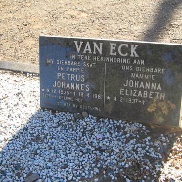 ECK Petrus Johannes, van 1935-1981 &amp; Johanna Elizabeth 1937-