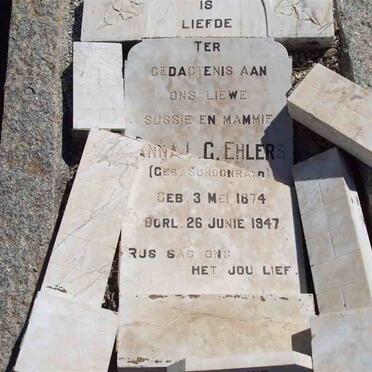 EHLERS Anna L.G. nee SCHOONRAAD 1874-1947