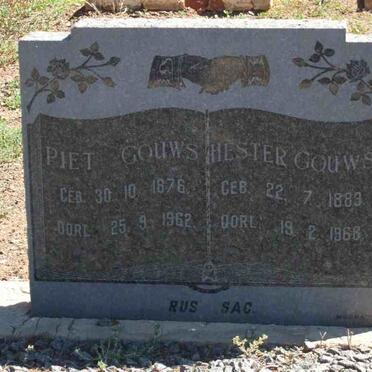 GOUWS Piet 1876-1962 &amp; Hester 1883-1968