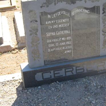 GERBER Sophia Catherina nee VOGEL 1891-1966