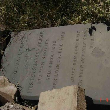 KRUGER Hester Susanna nee VAN ROOIJEN 1833-1919